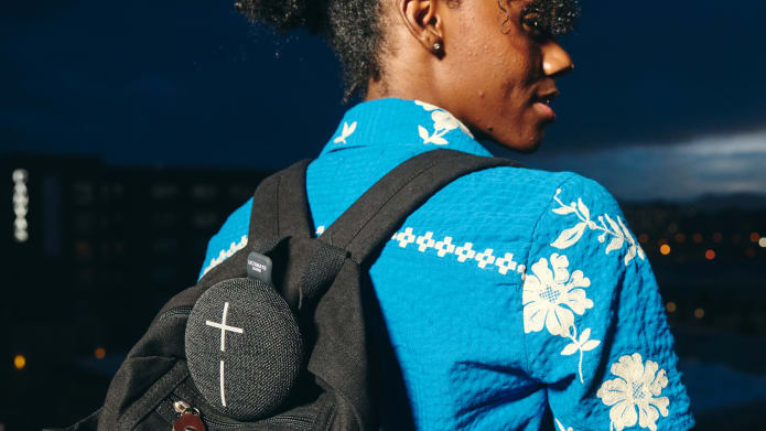 Miniroll attached to bag
